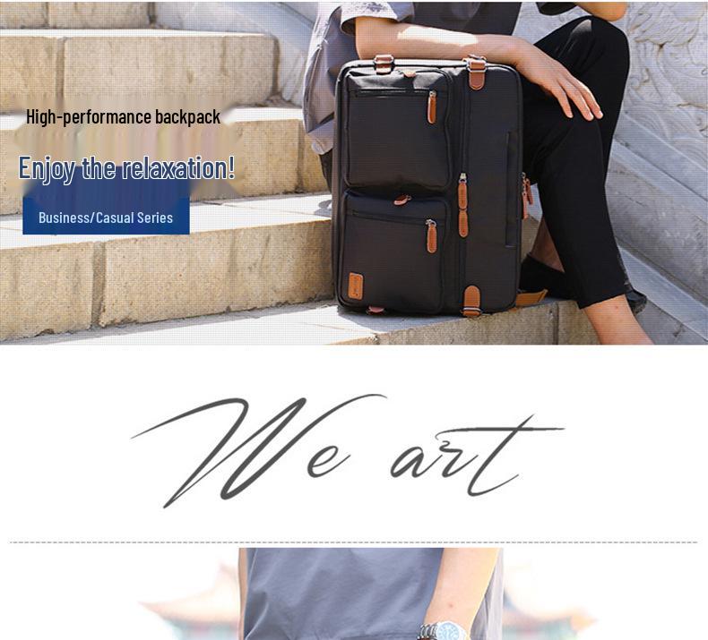 Mångsidig Canvasryggsäck för Män med Hög Kapacitet