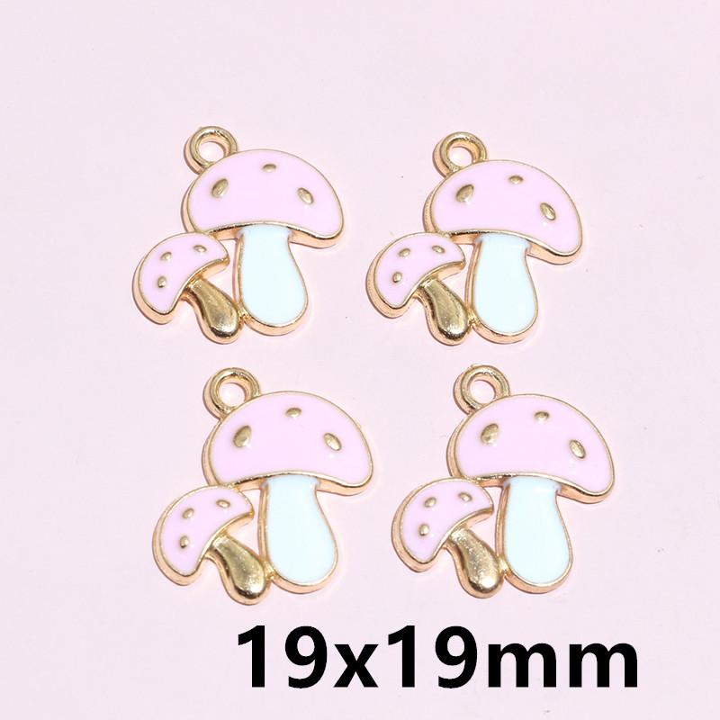 20pcs Enamel Charms Pendants Butterfly Flower Bow Mushroom Shape DIY Jewelry Making Accessories for Earrings Necklace Bracelets
