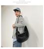Leather Koreanstyle Croissant Soft Large Crossbody Bag For Men Retro Fashion Trend
