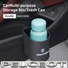 Car Leather Trash Can Hanging Rubbish Storage Box Accessories For VW Golf T‑Roc Tiguan Polo Passat T‑Cross Taigo ID.4 ID.7 MK7