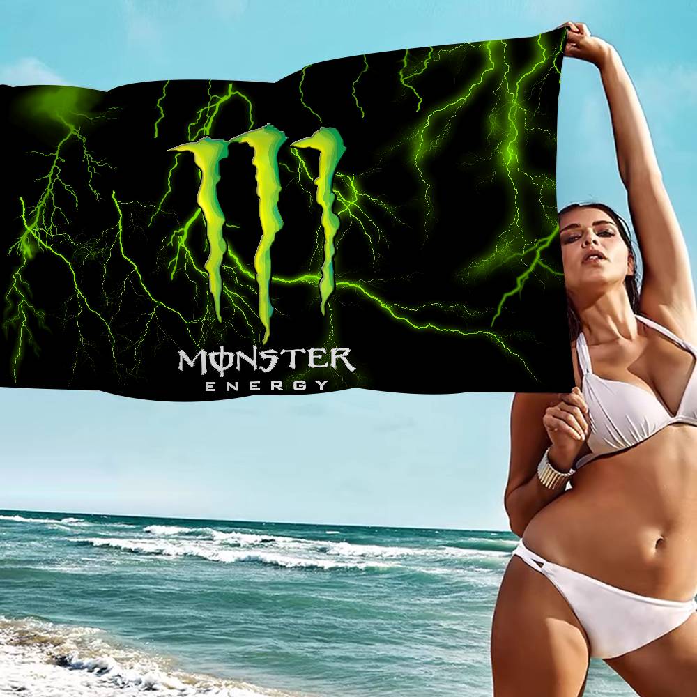 M-MostroES-ModaE-Energia Telo da Spiaggia Colorati Asciugamani da Bagno Per Ragazza Microfibra Asciugatura Rapida Personalizzato Senza Sabbia Spiaggia Yoga Spa