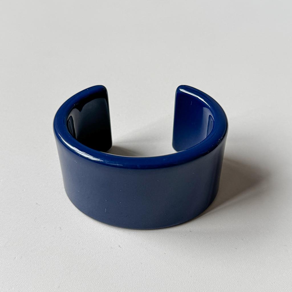 DIEZI 5 Style Vintage Hip Hop Blue Resin Acrylic Bangles Ethnic Geometric Wide Bangles Bracelets For Women Men New Jewelry