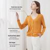 Women's V-Neck Silk Blend Sun Protection Cardigan