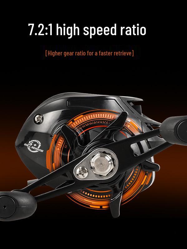 All-Metal Anti-Tangle Baitcasting Reel for Long-Distance Micro Lure Fishing - Black Bass Special