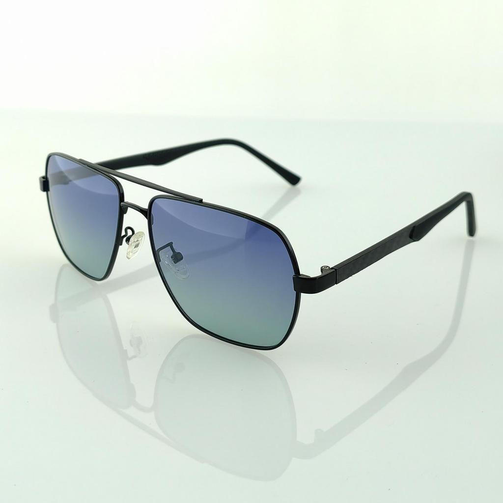 High-End Trendy Polarized Metal Sunglasses 8691# - Slim Square Fashion for Travel