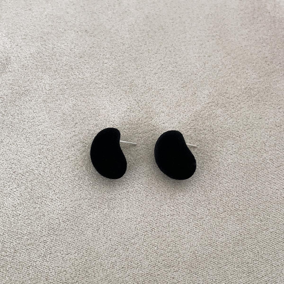 

Простые и холодные бордовые флокированные серьги-гвоздики, женские серьги с нишевым дизайном и высоким темпераментом copper