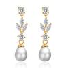 Luxury Elegant Pearl Crystal Drop Earrings For Women New Waterdrop Long Tassel Earrings Female Party Wedding Jewelry Gifts