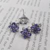 Sace Gems Earrings for Women 100% 925 Sterling Silver Tanzanite Stud Earrings Wedding Party Jewelry Gift