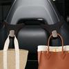 2PCS Car Purse Hooks,Suede Durable Car Seat Back Hooks for Purses and Bags, Purses Hanger for Sport Seat Back, Easy-Install Cars Stroge Organizer