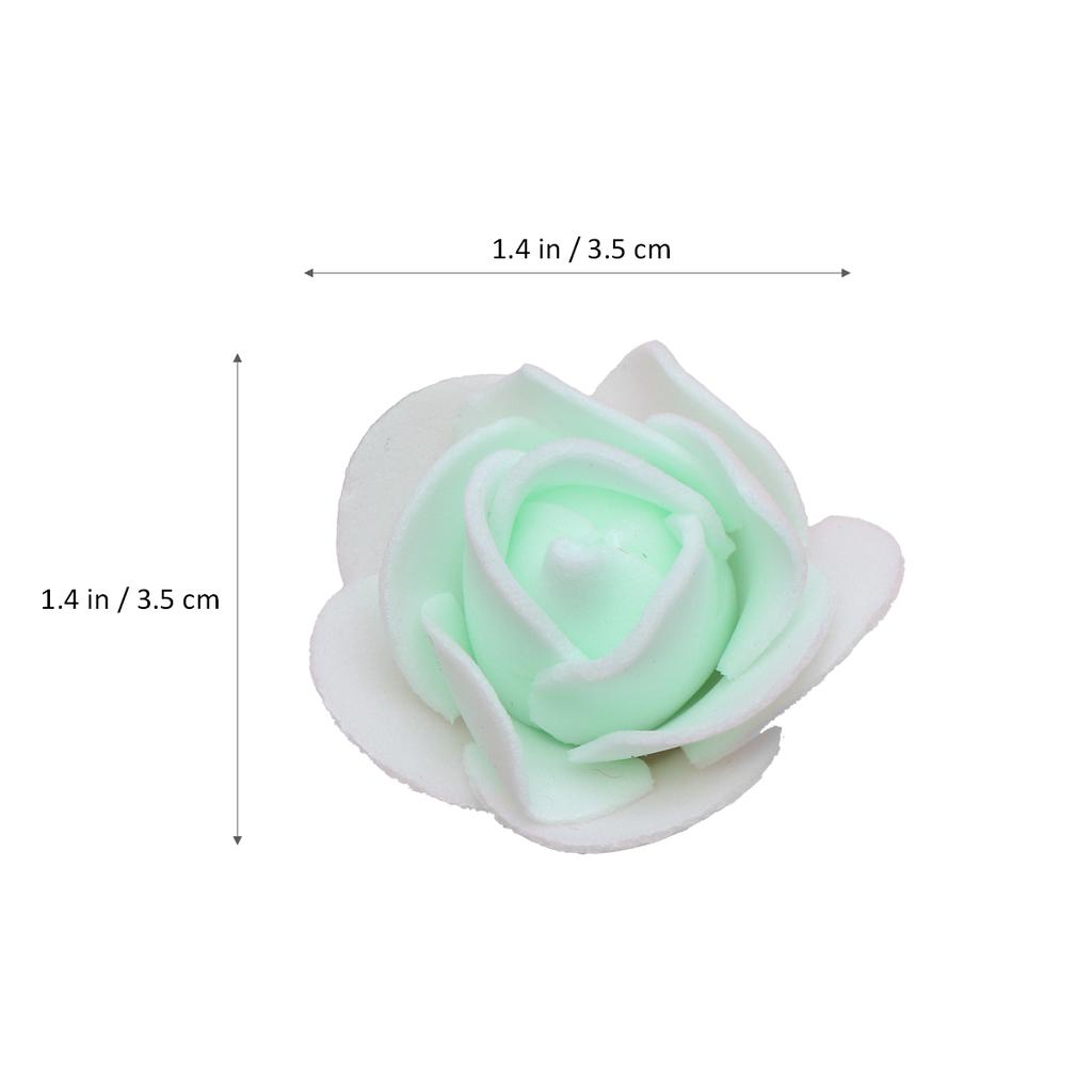 100Pcs 3.5cm Artificial Rose Heads Realistic Foam Fake Rose Heads for Wedding Decoration Party Home DIY Craft Projects