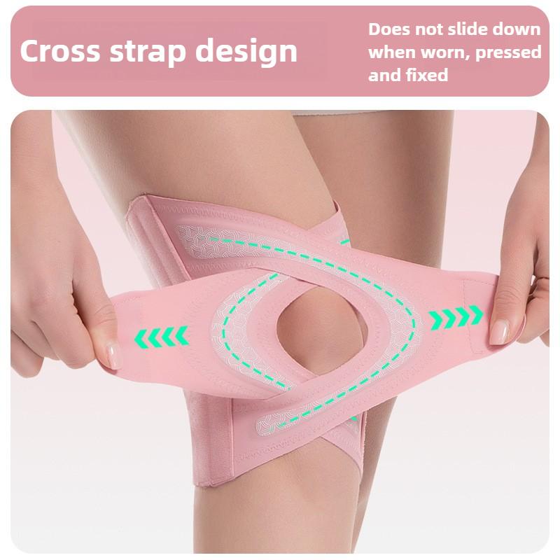 Dünne Kreuz-Sport-Kniebandage Meniskusschutz Kniebandage für Laufen Fitness Tennis Sport Rutschfeste Kompressions-Kniebandage