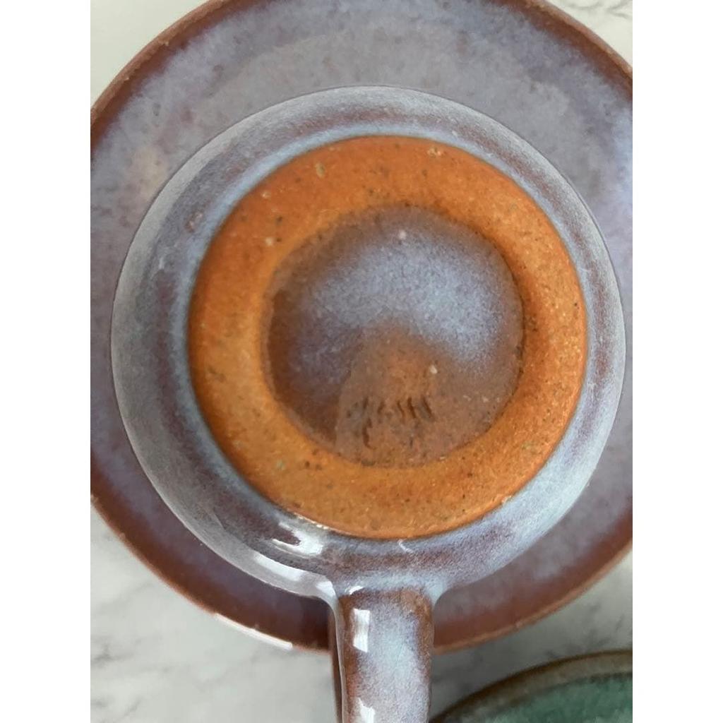 Hagi Ware Cup Saucer Set 2 Pieces