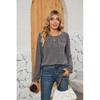 Versatile, Form-Fitting round-Neck T-shirt Long Sleeve Loose Round Neck Top Women