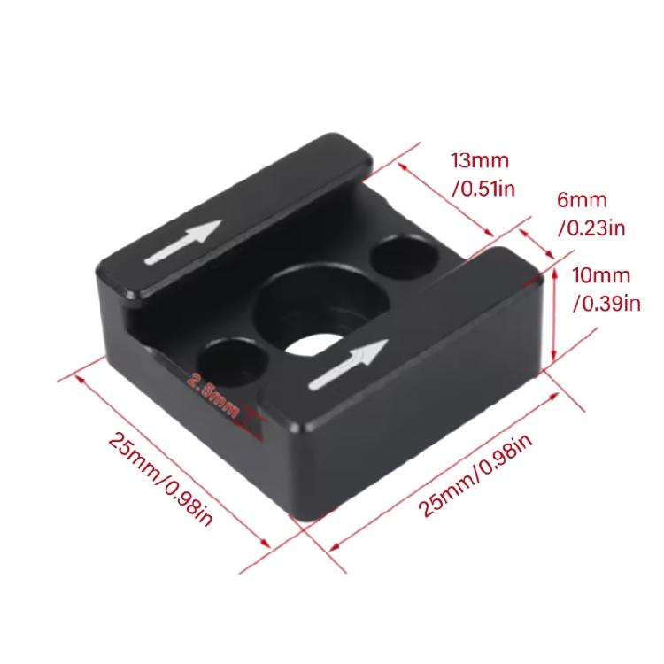 Universal Cold Shoe Mount Adapter Base Standard 1/4 Screw Hole Cold Shoe Adapter Base Mount for Fill Light Microphones
