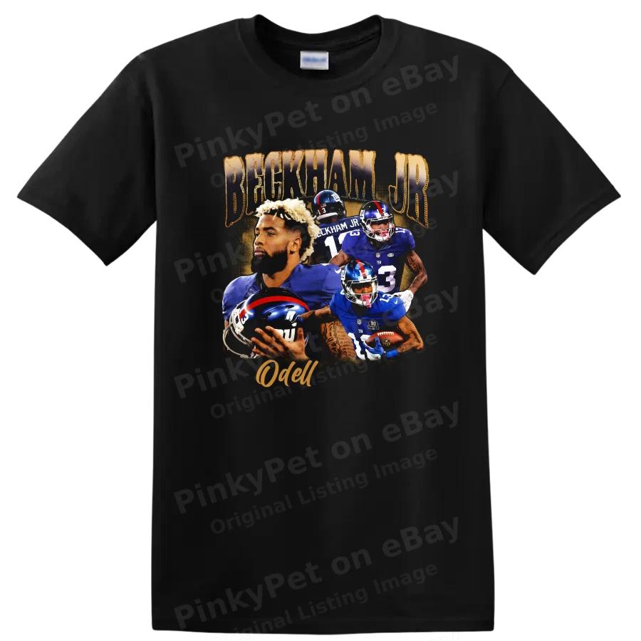 Odell Beckham Jr New York Giants T-Shirt Football Action Collage Tee