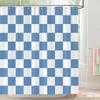 Square and Abstract Line Shower Curtain Geometric Patterns Simple Modern Polyester Fabric Bath Curtain with Hooks Bathroom Decor
