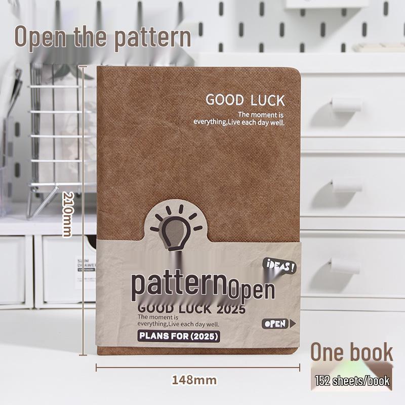 Tyvek A5 Notepad: High-Quality Leather Cover Notebook for Students and Meetings A5