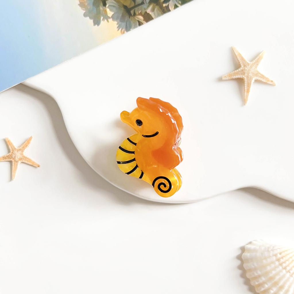 Cartoon Meereskleintier-Haarspangen sind kleine und zarte Acetat-Pfannen-Haarspangen, Pferdeschwanz halb gebundene Haiklammern