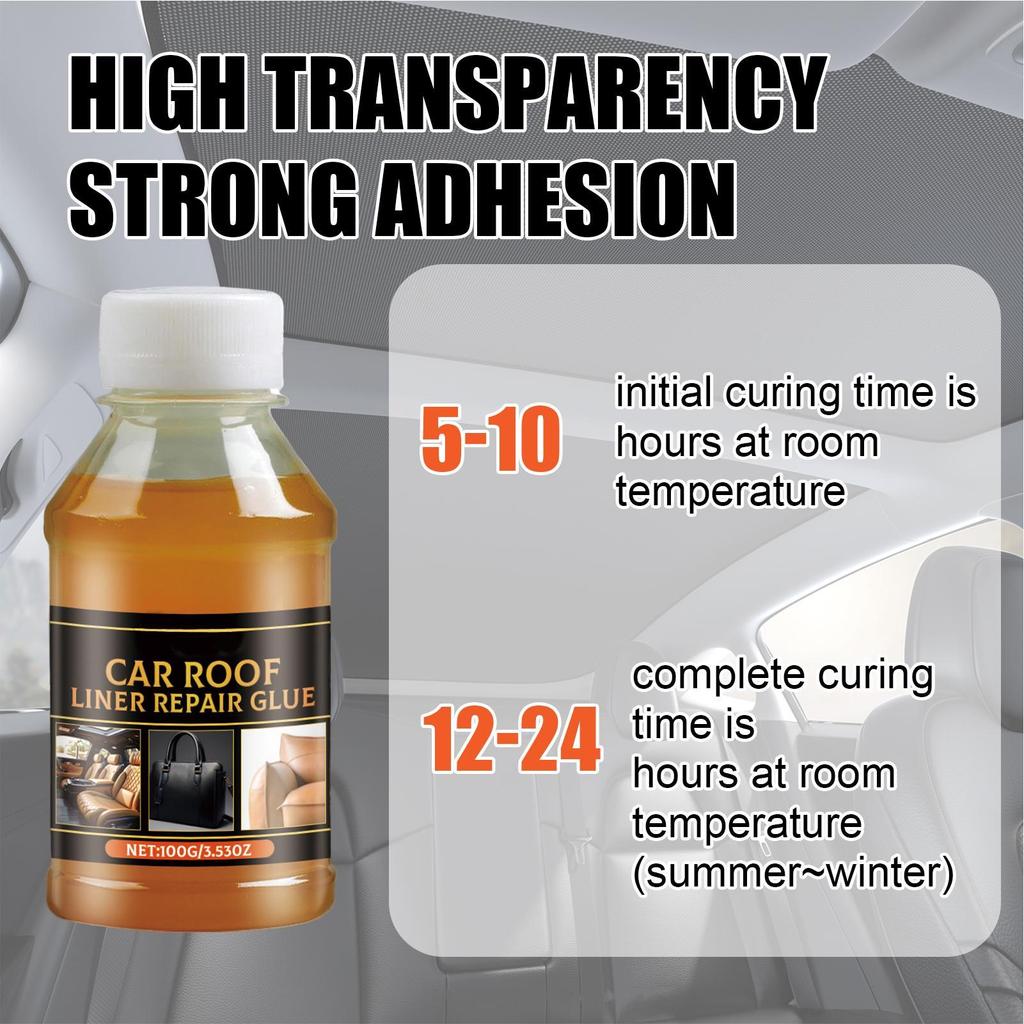 Headliner Glue 100g Automotive Headliner Glue Automotive Strong Adhesive with Brush Upholstery Repair for Leather Fabric