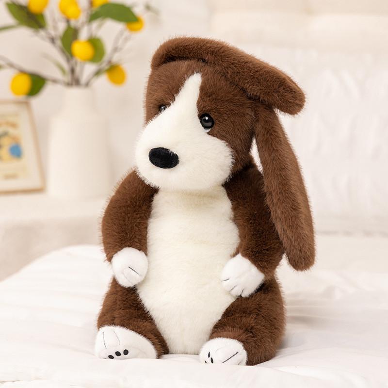 Dog Realistic Plush Toys Featuring Rottweiler And Basset Hound Styles For Gift