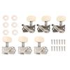 6PCS Guitar String Button Single Hole Steel Column Square Head Folk Instrument Tuning Pegs