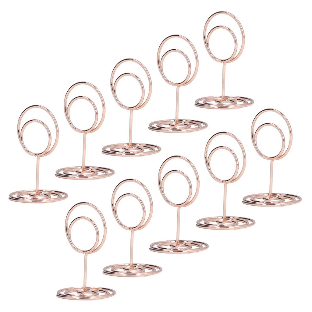10pcs Table Number Holder Convenient Practical Round Base Stable Elegant Home Decoration