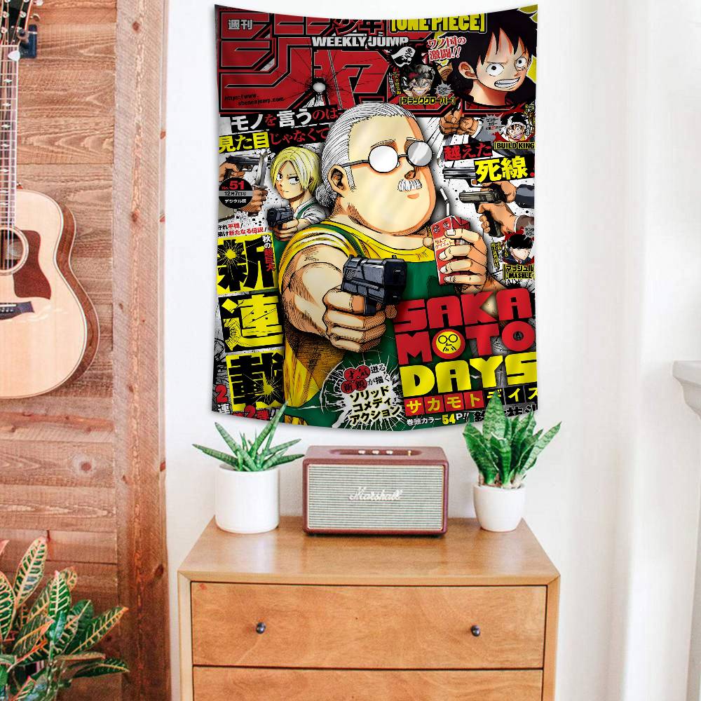 SAKAMOTO DAYS Anime Hanging Bohemian Tapestry Japanese Wall Tapestry Anime Kawaii Room Decor