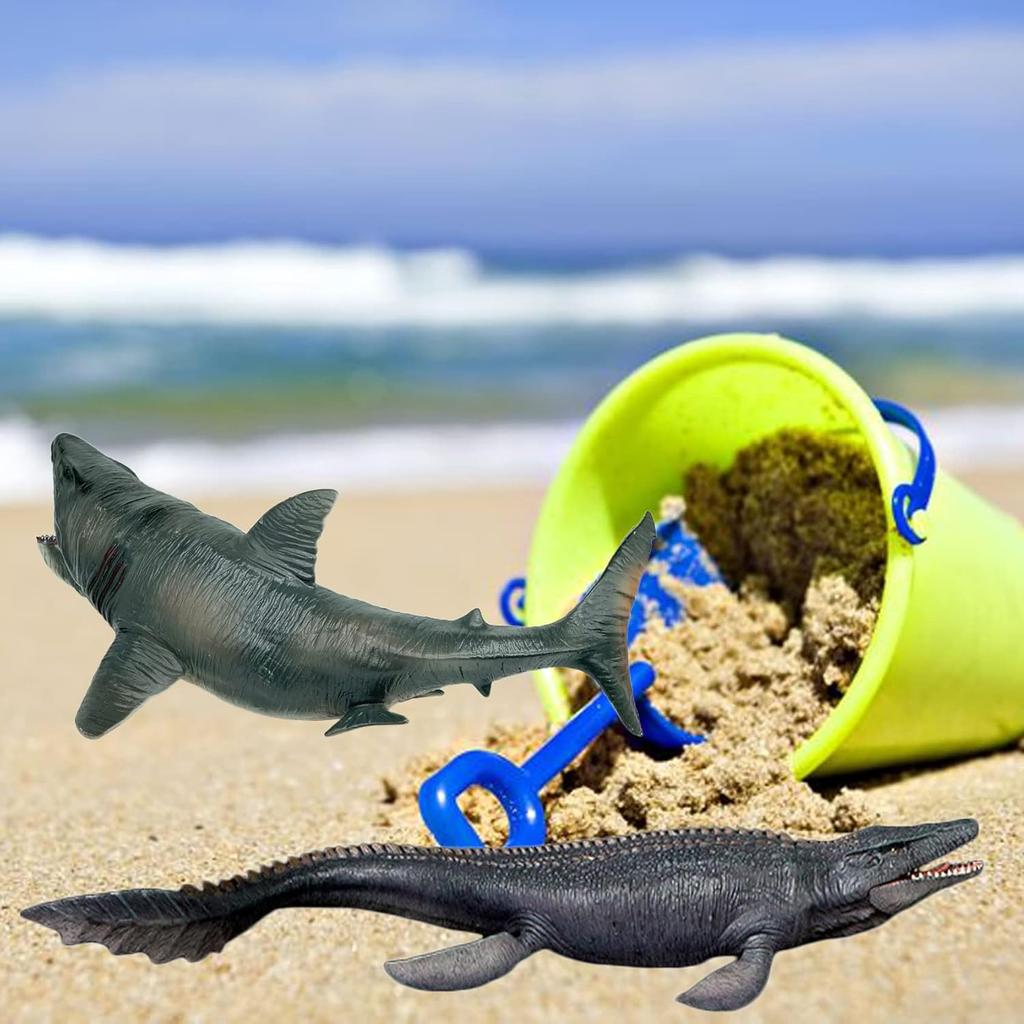 Mosasaurus Shark Toys with Openable Jaws The Megalodon 11" Ocean World Realistic Marine Animal Creature Action Figure