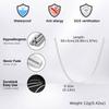 Vnox Width 3mm Flat Snake Silver Color Necklace for Men, Stainless Steel Vintage Blade Chain Collar, Hiphop Casual Jewelry Gifts
