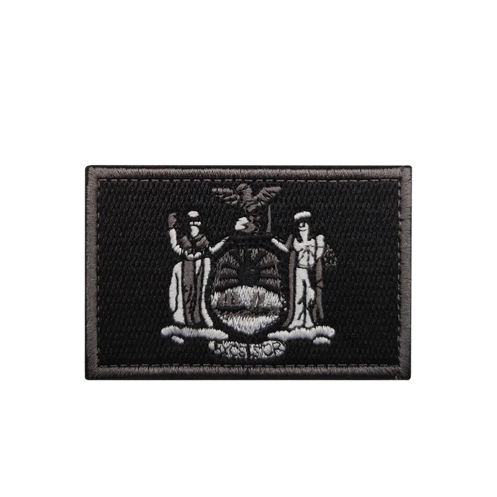 Geborduurde Klittenband Patches: Staatsvlaggen van NY, IL, TN & OH