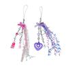 Acrylic Bows Keychain Pendant Multicolor Lace Ribbon Pendant Key Chain Fashionable Decoration for Phones Car Keys Bags