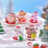 Cute Resin Christmas Animal Figurines For Diy Snow Scenery Craft And Gifts