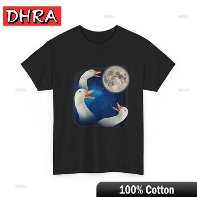 Ducks Shirt Three Ducks with Moon Ducks Animals Lovers Women Men Funny Shirt Tshirts Bold Minimalist Trendy Top Colorful Y2K