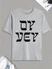 'Oy Vey' Tricou cu Imprimeu Evreiesc, Tricouri Pentru Bărbați, Tricou Casual cu Mânecă Scurtă Pentru Vară