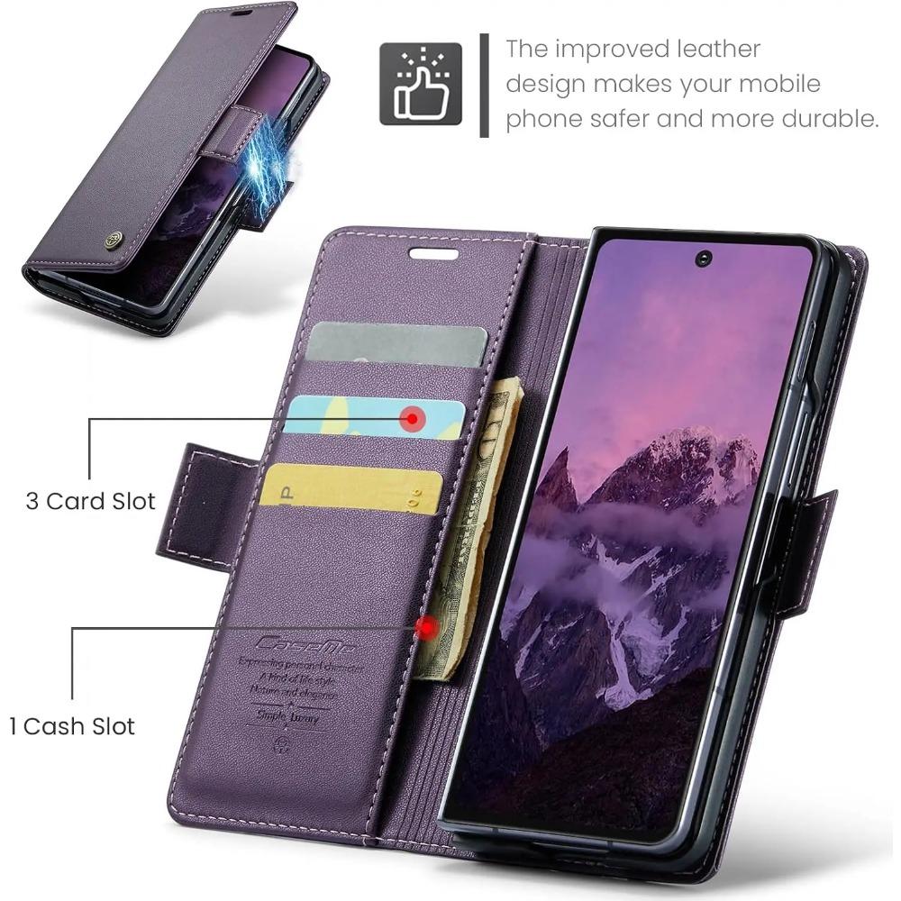 Premium Business Folio Flip RFID Leather Phone Case For Samsung Z Fold 8 Ultra 7 6 5 Magnetic Kickstand Card Holder Wallet Cover