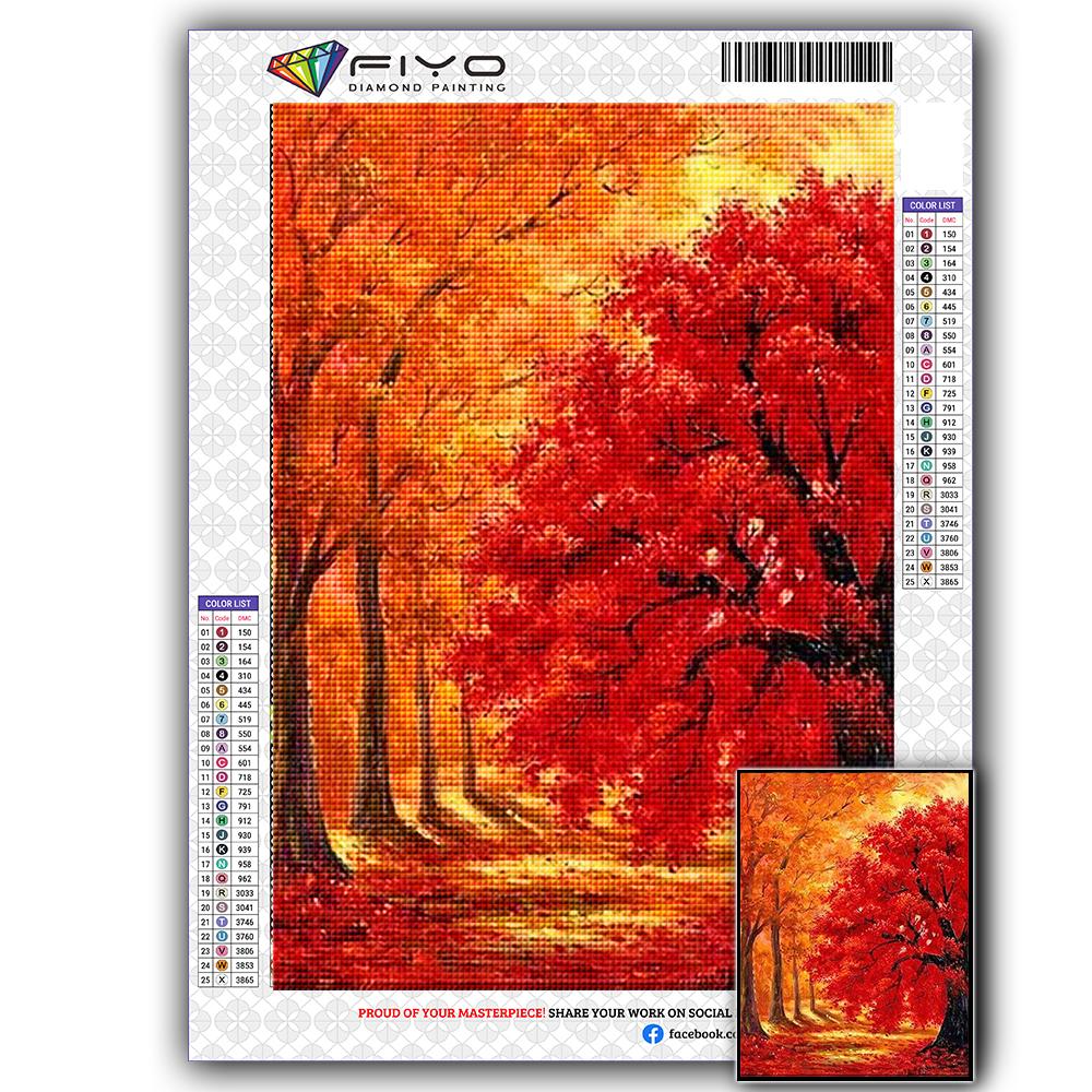 

Алмазная картина, сезон, алмазная вышивка, дерево, пейзаж, полная дрель, квадратная Алмазная мозаика, вышивка крестом, украшение для дома Full Round 20X30CM