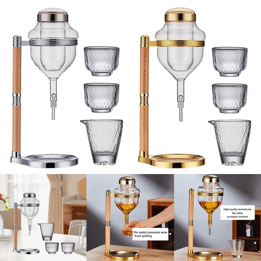 Decanter And Cup Set, Pot Dispenser for Cold Sake