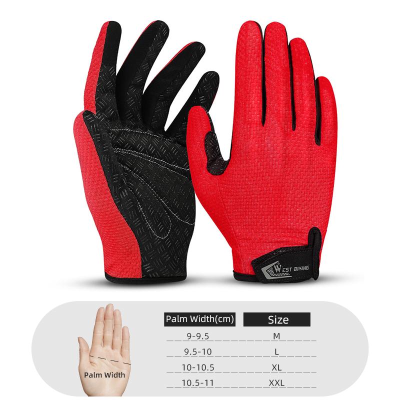 Full Finger Glove Summer Men's Breathable Outdoor Sports Cycling Travel Sports Non-Slip Women Fitness Hand Cover