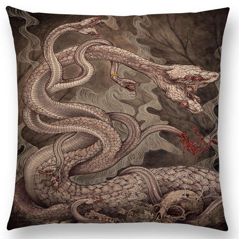 Dark Magic Creatures Mysterious Monster mythical beasts Sofa Pillow Case Cat Deer Bird Fox Tiger Snake Cushion Cover