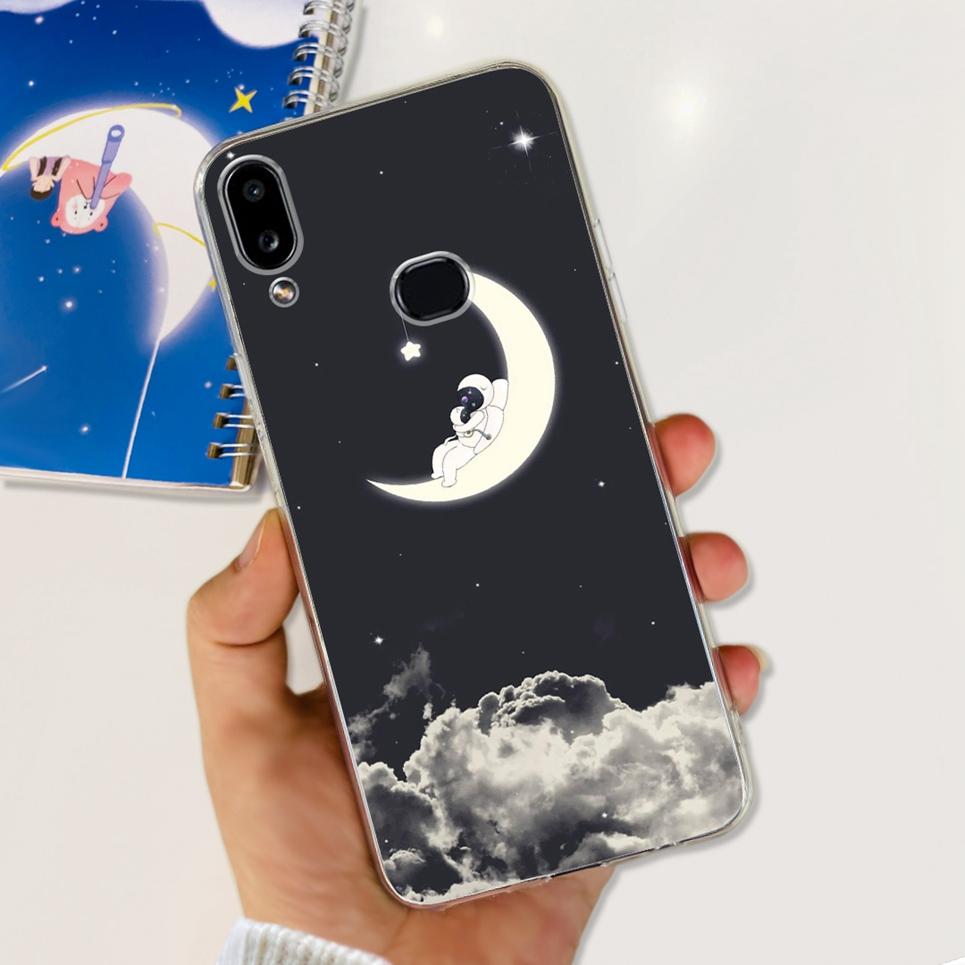 For Samsung Galaxy A10s SM-A107F Case Cute Dinosaur Astronaut Clear Silicon Soft Cover For Samsung A10s A 10 S A10 Phone Case