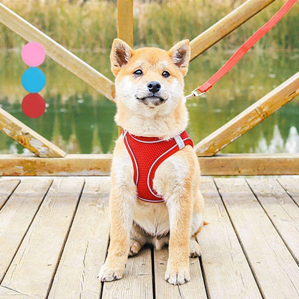 Adjustable Cat Harness Vest Reflective Pet Collar Harness Practical Dog Chest Strap  Pet Training