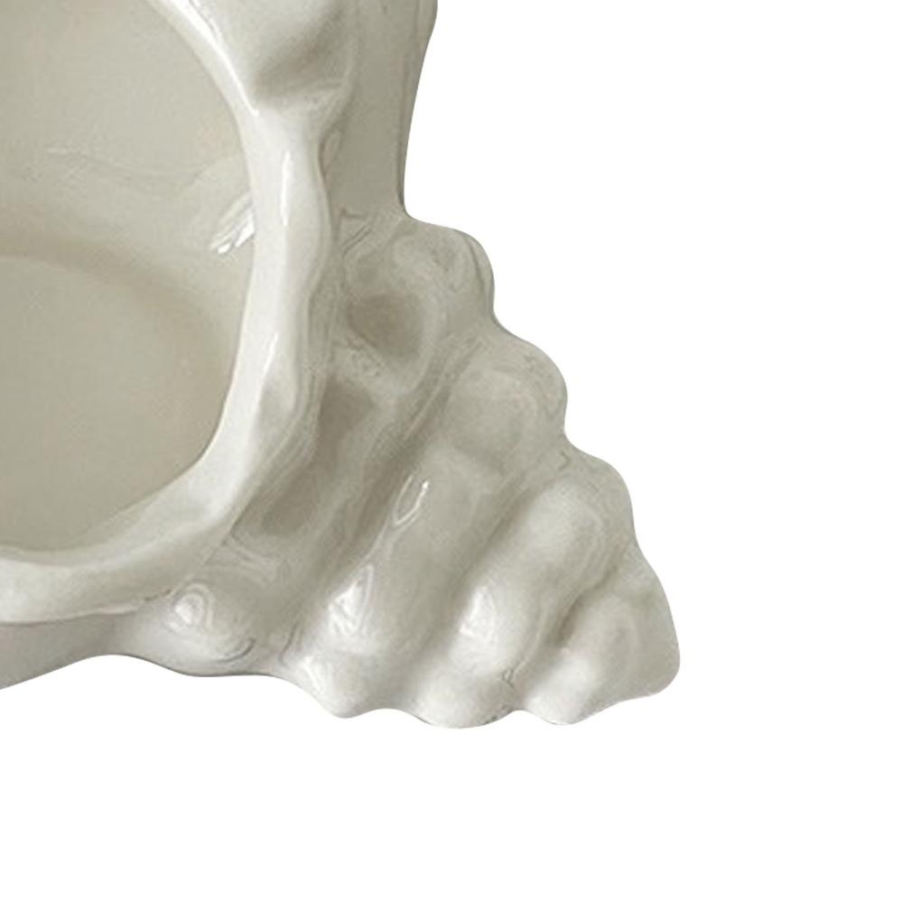 Ocean Style Ceramic Jewelry Tray Desktop Earrings Necklace Storage Dish Ceramic Conch Shell Home