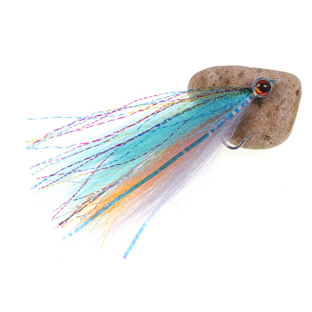 1PC 3D Epoxy Fish Eyes Minnow Streamer Synthetic Fiber Artificial Bait Trout Bass Salmon Bluefish Tarpon Steelhead Fishing Lure