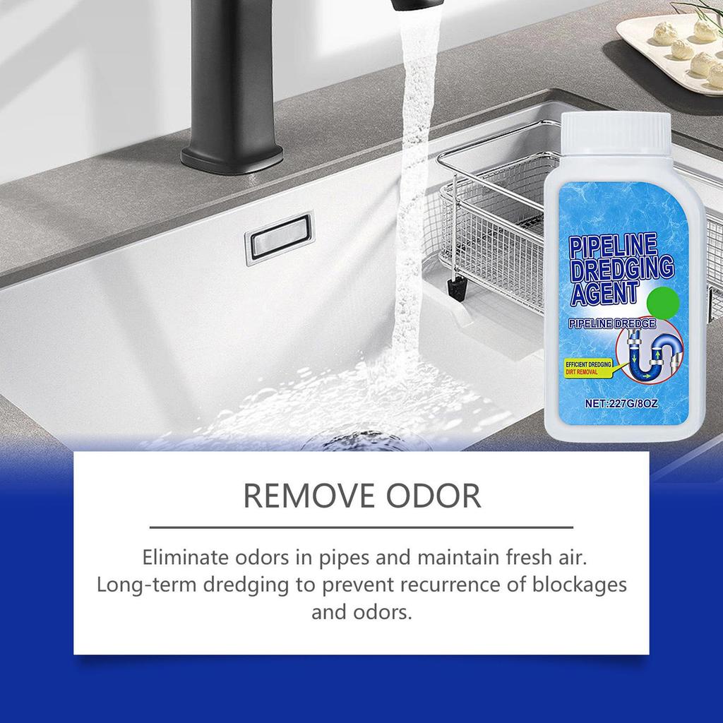 Sink & Drain Cleaner Powerful Pipe Dredging Agent Fast Foaming Sink & Drain Cleaner Kitchen Pipes Tunnel Powder