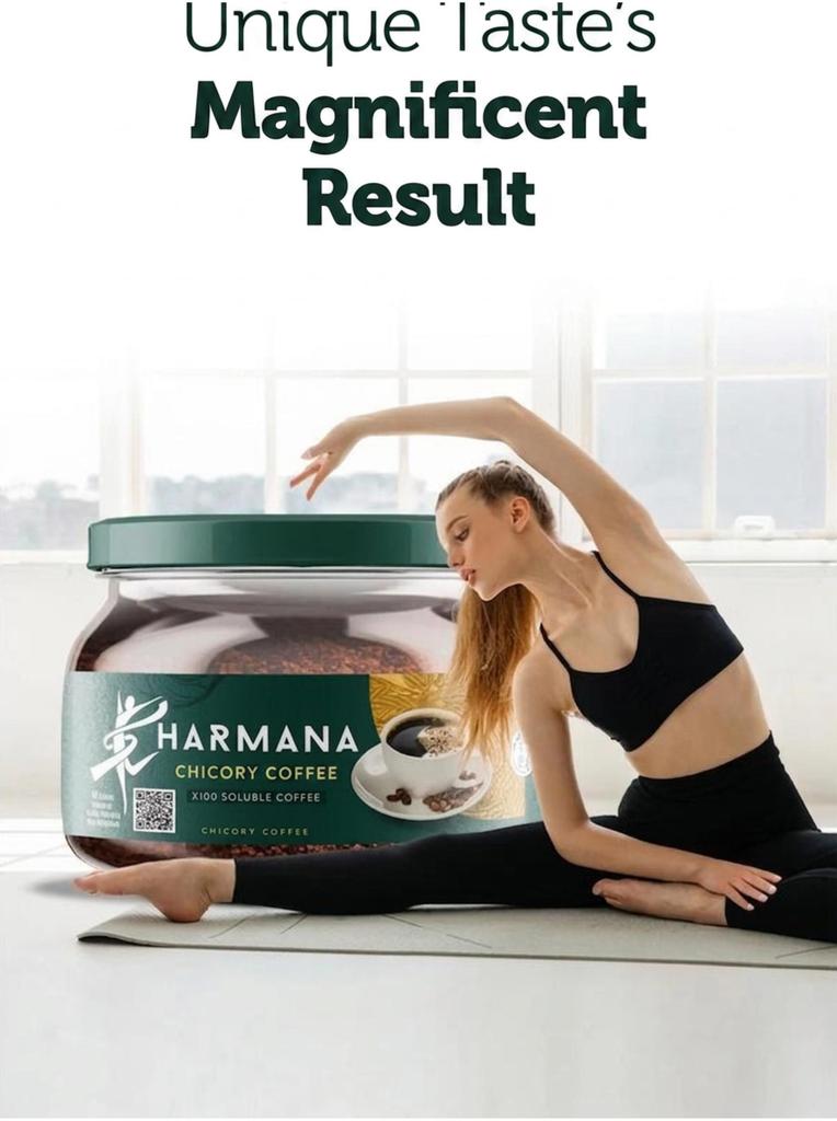 HARMANA Chicory Detox Coffee – Herbal Instant Coffee Mix 150g (60 Servings), Slimming & Digestive Blend