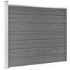 WPC Fence Panel Set 872 X 146 Cm Gray
