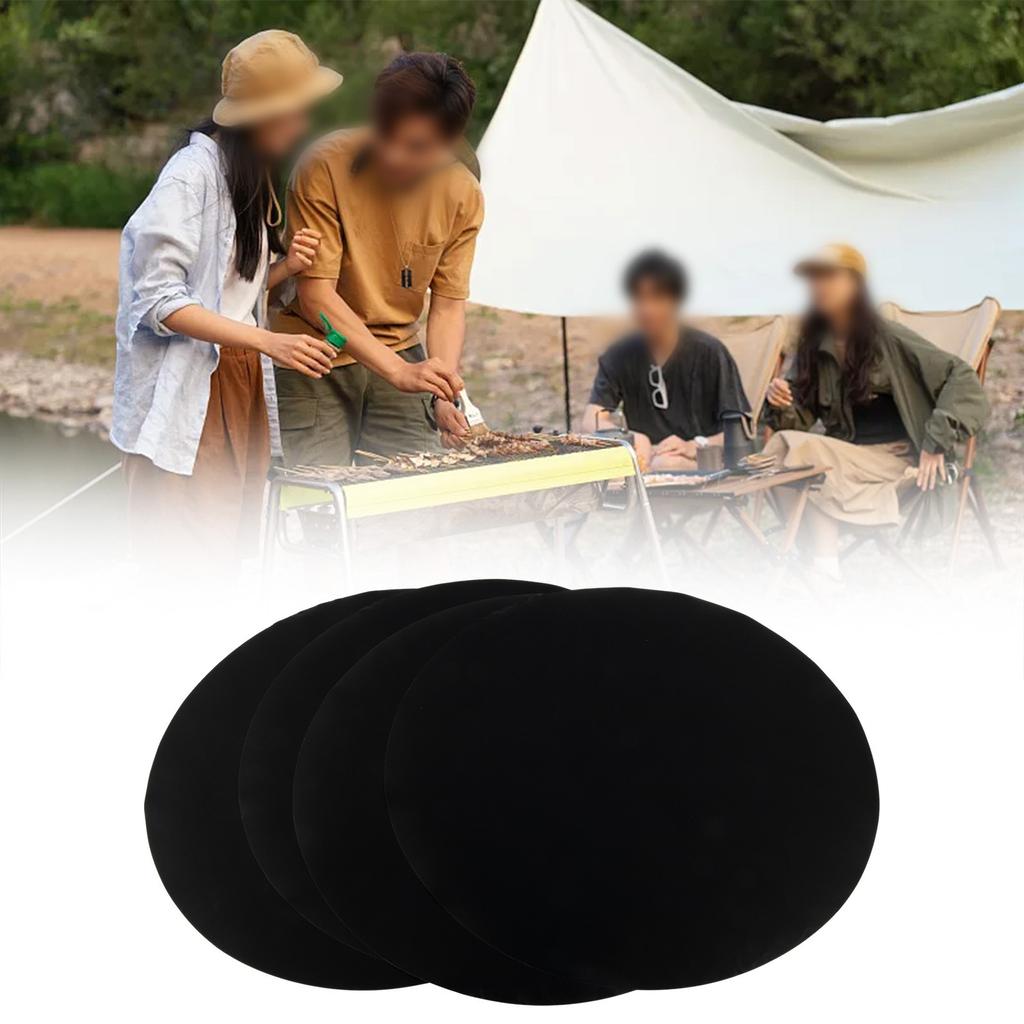 Covoraș de cuptor 40cm Unelte BBQ Covorașe pentru grătar Negru Fibră de sticlă