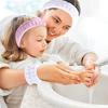 6 Stück Spa- und Handgelenk-Gesichts-Stirnbänder, Make-up-Stirnband, weiche Flanell-Haarbänder für Make-up und Waschen, Klebeband, Haar-Make-up, elastisches Damen-Stirnband