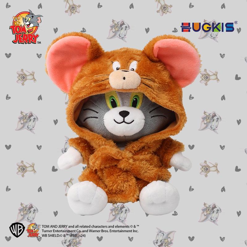 Tom and Jerry Plush Toy Set: Tom Cat Doll & Jerry Mouse Pillow