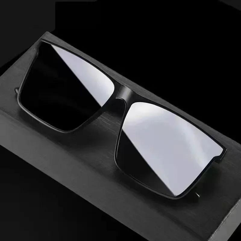 Retro Square Frame Polarized Sunglasses Fashion Men'S Outdoor Driving Sunscreen Sun Glasses UV400 Sunshades Eyeglasses Goggles